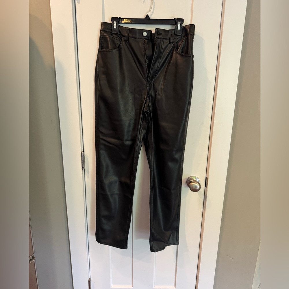 Faux leather pants